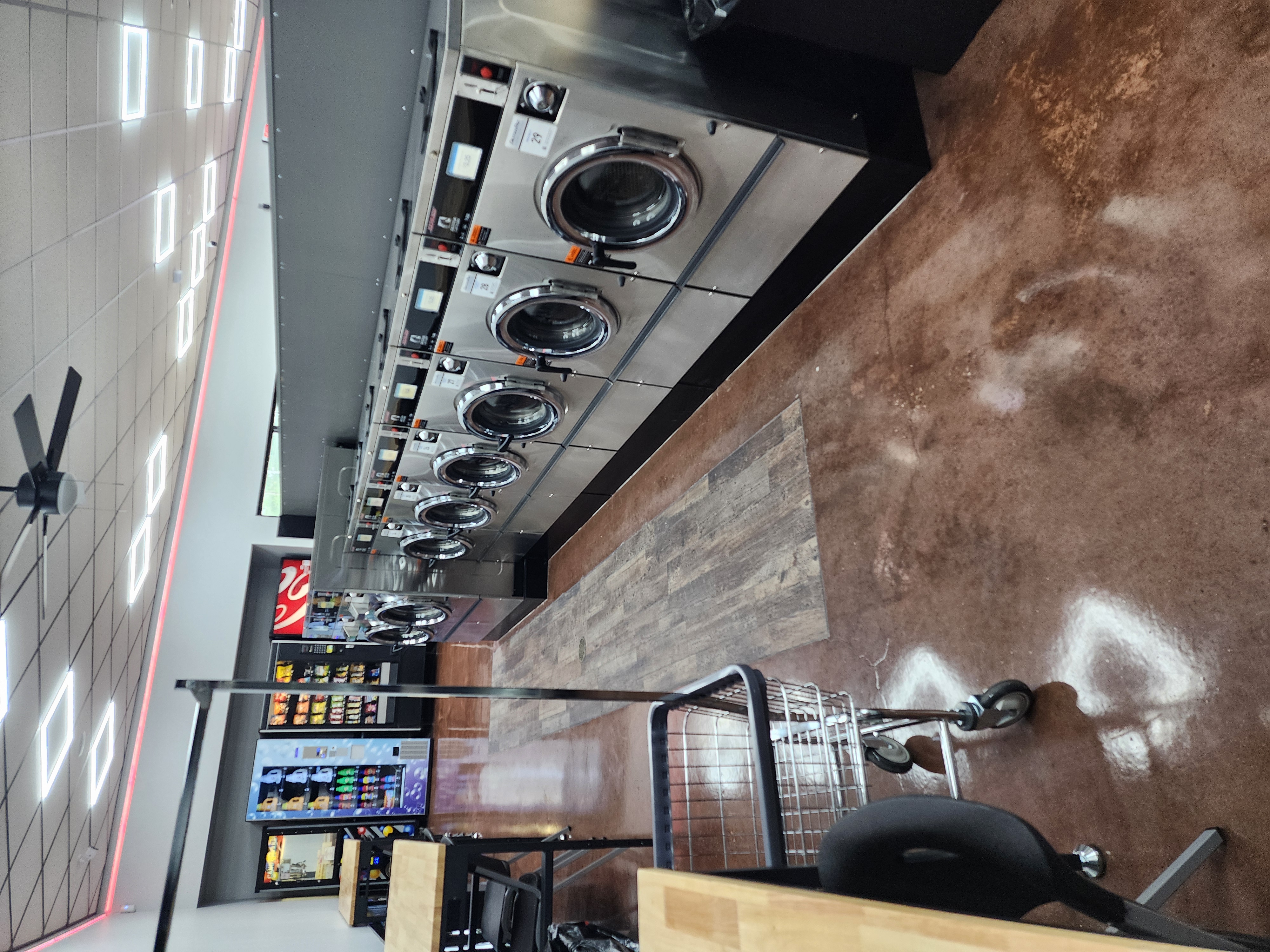 Inside view of Interstate Coin Laundry