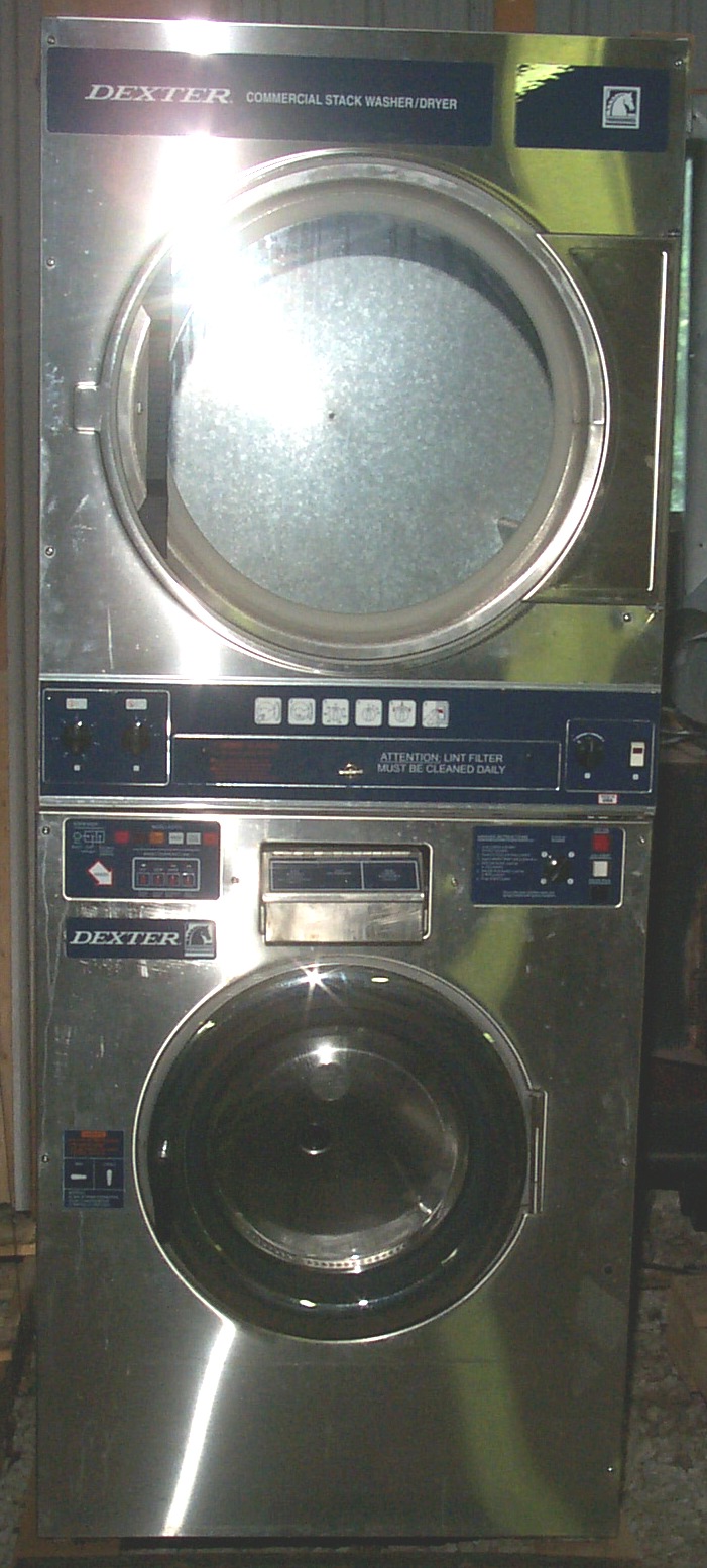 dexter dryer washer stack commercial coin operated washers 30lb owned pre combo