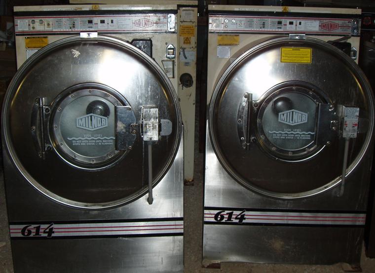 milnor coin washers laundry operated washer commercial machines 35lb pulled included boxes money working order